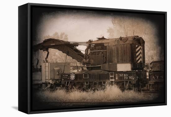 Work Train-George Johnson-Framed Stretched Canvas