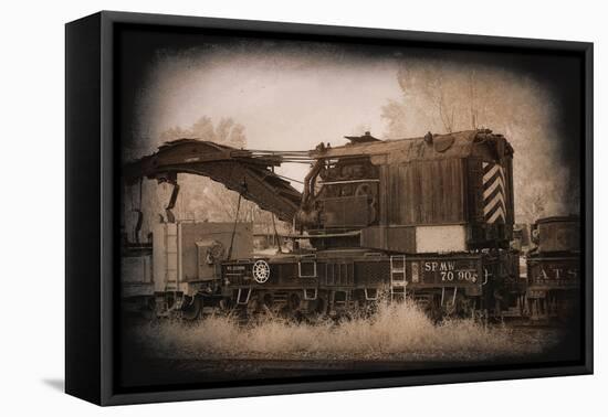 Work Train-George Johnson-Framed Stretched Canvas