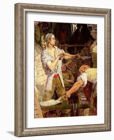 Work: Workman with Carnation in His Mouth, 1852-65-Ford Madox Brown-Framed Giclee Print