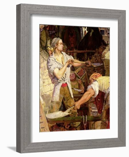 Work: Workman with Carnation in His Mouth, 1852-65-Ford Madox Brown-Framed Giclee Print