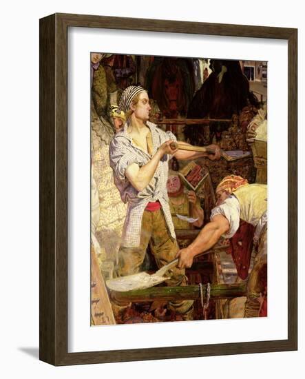 Work: Workman with Carnation in His Mouth, 1852-65-Ford Madox Brown-Framed Giclee Print