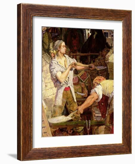 Work: Workman with Carnation in His Mouth, 1852-65-Ford Madox Brown-Framed Giclee Print