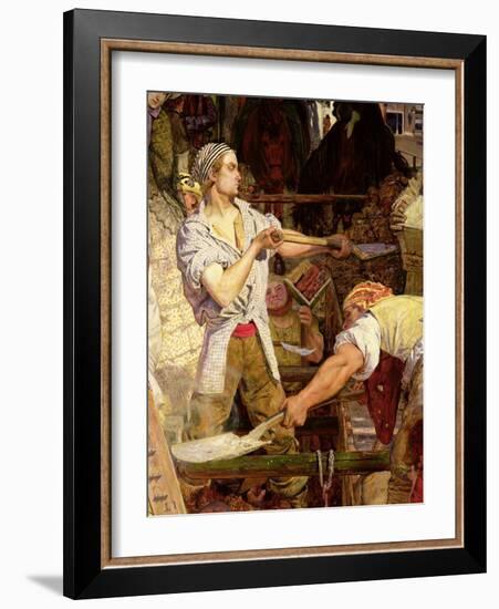 Work: Workman with Carnation in His Mouth, 1852-65-Ford Madox Brown-Framed Giclee Print