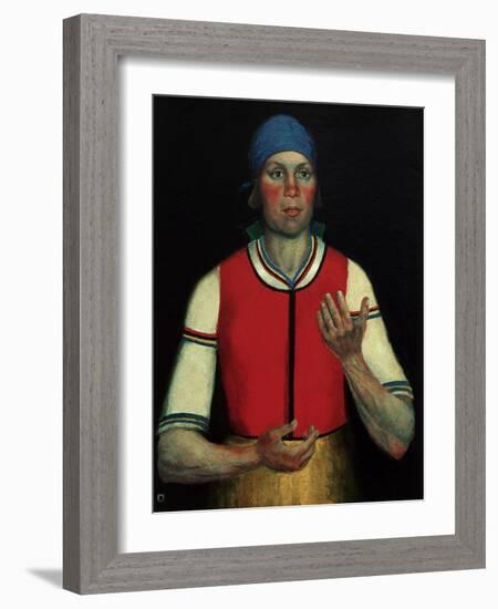 Worker, 1933-Kasimir Malevich-Framed Giclee Print