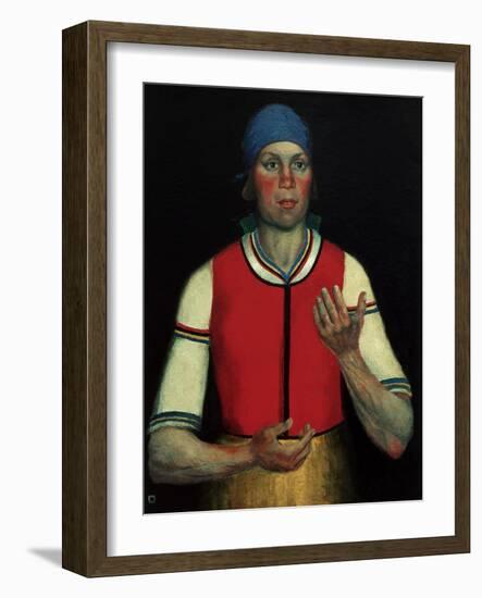 Worker, 1933-Kasimir Malevich-Framed Giclee Print