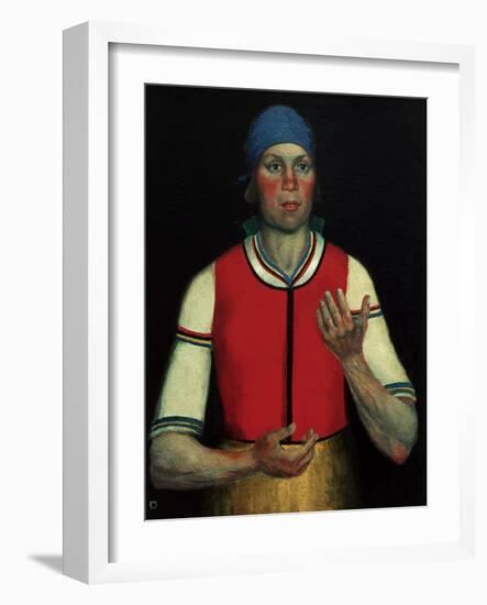 Worker, 1933-Kasimir Malevich-Framed Giclee Print