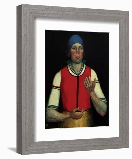 Worker, 1933-Kasimir Malevich-Framed Giclee Print