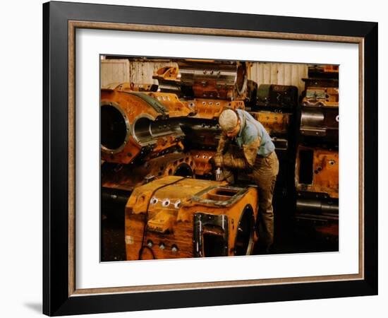 Worker at a General Electric Factory-Alfred Eisenstaedt-Framed Photographic Print
