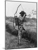 Worker Spraying Oil on Breeding Places of Mosquitoes in Panama, Ca. 1905-null-Mounted Photo