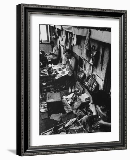 Workers at Small Shoe Factory-Paul Schutzer-Framed Photographic Print