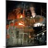 Workers Attending To a Blast Furnace.-Crown-Mounted Premium Photographic Print