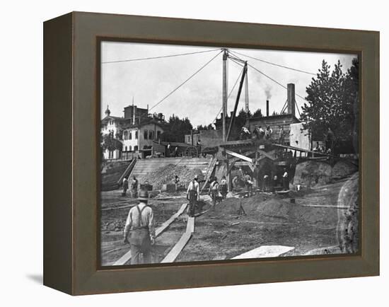 Workers Constructing the Library of Congress-null-Framed Premier Image Canvas