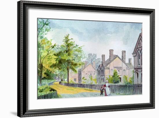 Workers' Cottages at Bournville, Birmingham, 1892-null-Framed Giclee Print