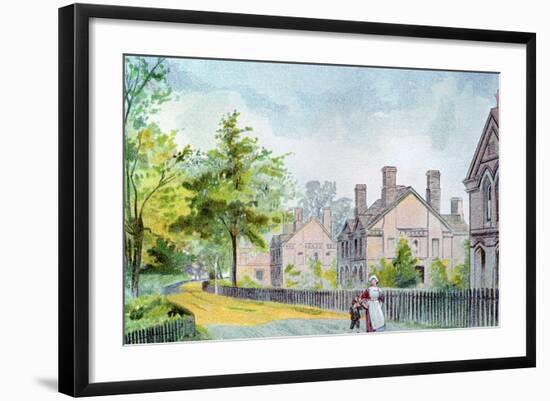 Workers' Cottages at Bournville, Birmingham, 1892-null-Framed Giclee Print