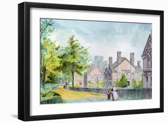 Workers' Cottages at Bournville, Birmingham, 1892-null-Framed Giclee Print