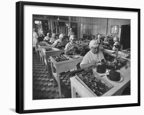 Workers in Astrakhan Factory Canning and Weighing Caviar-Carl Mydans-Framed Photographic Print