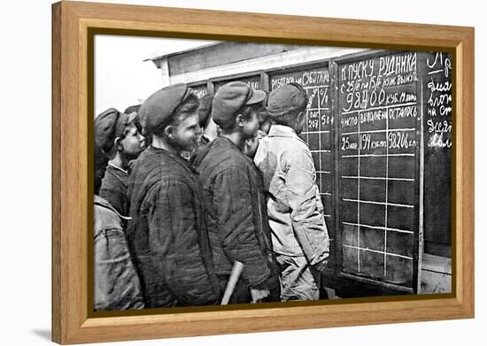 Workers of Magnitogorsk, USSR, 1931-null-Framed Premier Image Canvas