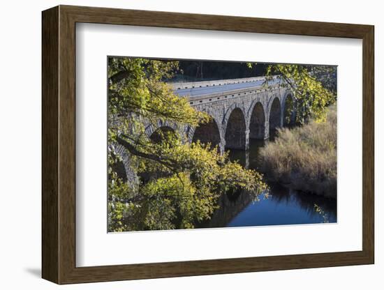 Workers Progress Administration masonry bridge over Brazos River, Texas Highway 16-Larry Ditto-Framed Photographic Print