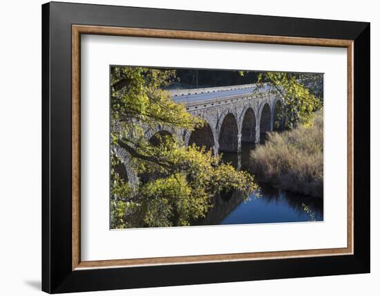 Workers Progress Administration masonry bridge over Brazos River, Texas Highway 16-Larry Ditto-Framed Photographic Print