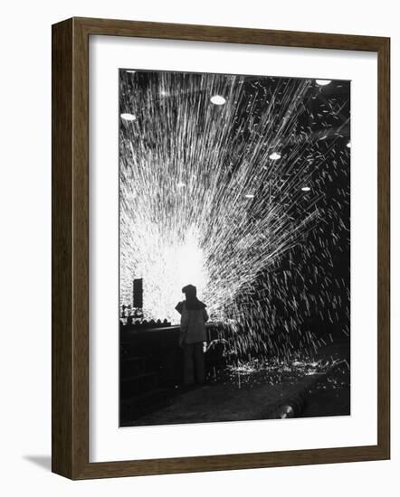 Workers Seeing Results from Flash Welding-null-Framed Photographic Print