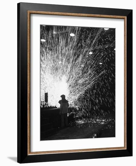 Workers Seeing Results from Flash Welding-null-Framed Photographic Print