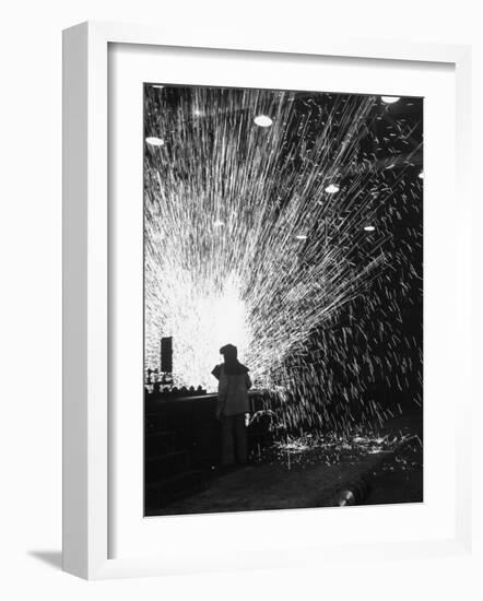 Workers Seeing Results from Flash Welding-null-Framed Photographic Print