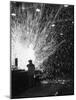 Workers Seeing Results from Flash Welding-null-Mounted Photographic Print