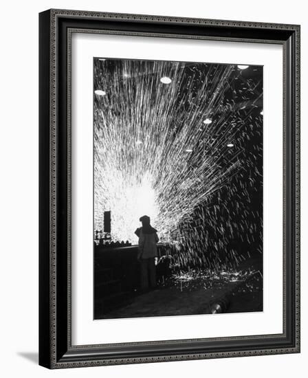 Workers Seeing Results from Flash Welding-null-Framed Photographic Print