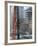 Workers Service Crane Across Street from National Bank Building under Construction on Park Ave-Dmitri Kessel-Framed Photographic Print