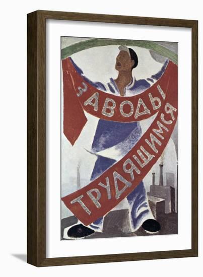 Workers to the Factories, 1920-null-Framed Giclee Print