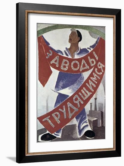 Workers to the Factories, 1920-null-Framed Giclee Print