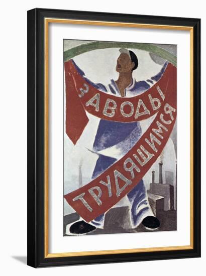 Workers to the Factories, 1920-null-Framed Giclee Print