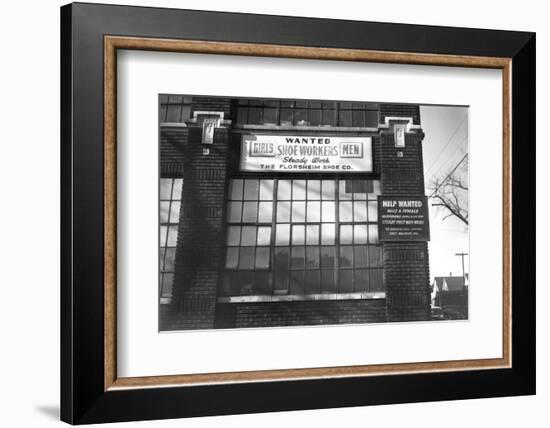 Workers Wanted Sign in Post World War II Chicago, Ca. 1946.-Kirn Vintage Stock-Framed Photographic Print