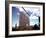 Workers Watching as Steel Beam is Raised High Above During Sub Assembling of Ship at Shipyard-Hansel Mieth-Framed Photographic Print