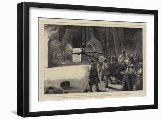 Working a Night Heat, the Great 35-Ton Steam Hammer at Woolwich Arsenal-William Bazett Murray-Framed Giclee Print