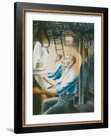 Working Controls While Submerged, 1941-Eric Ravilious-Framed Giclee Print