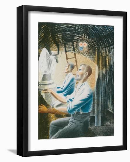 Working Controls While Submerged, 1941-Eric Ravilious-Framed Giclee Print