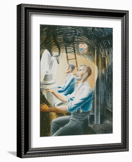 Working Controls While Submerged, 1941-Eric Ravilious-Framed Giclee Print