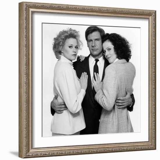 Working Girl by MikeNichols with Harrison Ford, Melanie Griffith and Sigourney Weaver, 1988 (b/w ph-null-Framed Photo