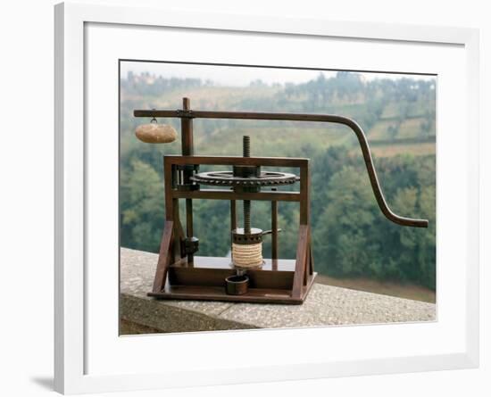 Working Model of an Olive Press from One of Leonardo's Drawings-Leonardo da Vinci-Framed Giclee Print