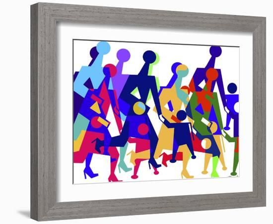 Working Moms-Diana Ong-Framed Giclee Print