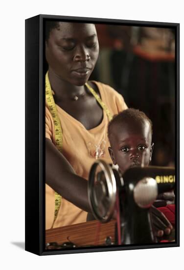 Working Mother And Child, Uganda-Mauro Fermariello-Framed Premier Image Canvas