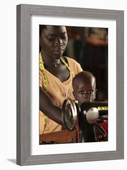 Working Mother And Child, Uganda-Mauro Fermariello-Framed Photographic Print