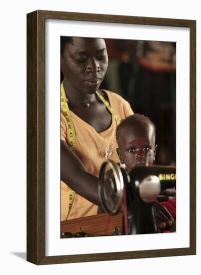 Working Mother And Child, Uganda-Mauro Fermariello-Framed Photographic Print