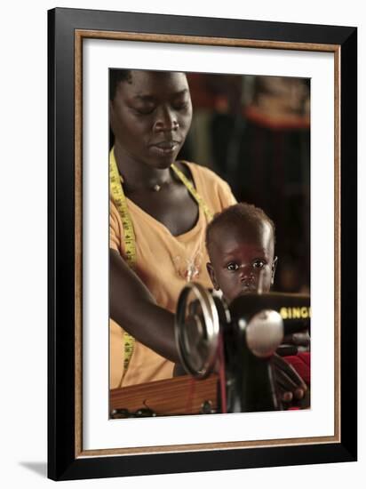 Working Mother And Child, Uganda-Mauro Fermariello-Framed Photographic Print