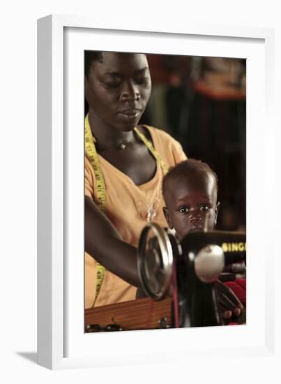 Working Mother And Child, Uganda-Mauro Fermariello-Framed Photographic Print