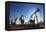 Working Oil Pumps Silhouette against Sun-Kokhanchikov-Framed Premier Image Canvas