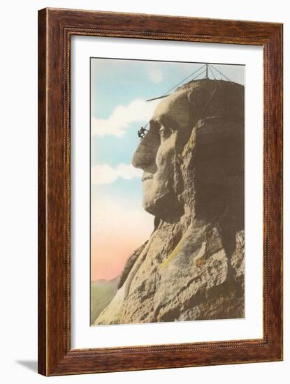 Working on Mt. Rushmore-null-Framed Art Print