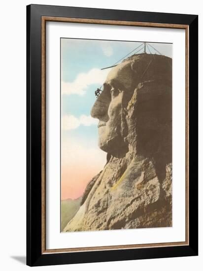 Working on Mt. Rushmore-null-Framed Art Print