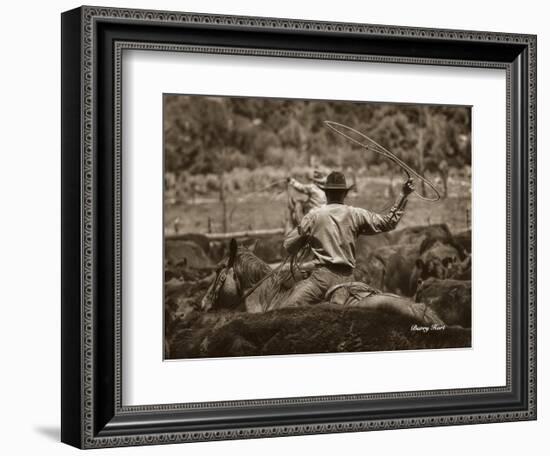 Working the Herd-Barry Hart-Framed Art Print